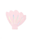 Serviettes en papier forme coquillage rose iridescent