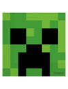 Serviettes en papier Minecraft pour anniversaire vertes avec visage de Creeper