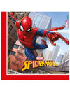 Serviettes en papier Spiderman Fighter pour enfant rouge et bleu