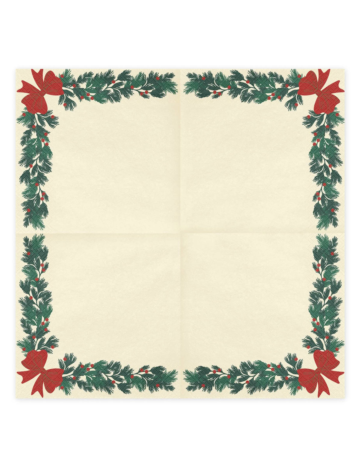 20 kpl jouluköynnös-lautasliinoja beige 33 x 33 cm