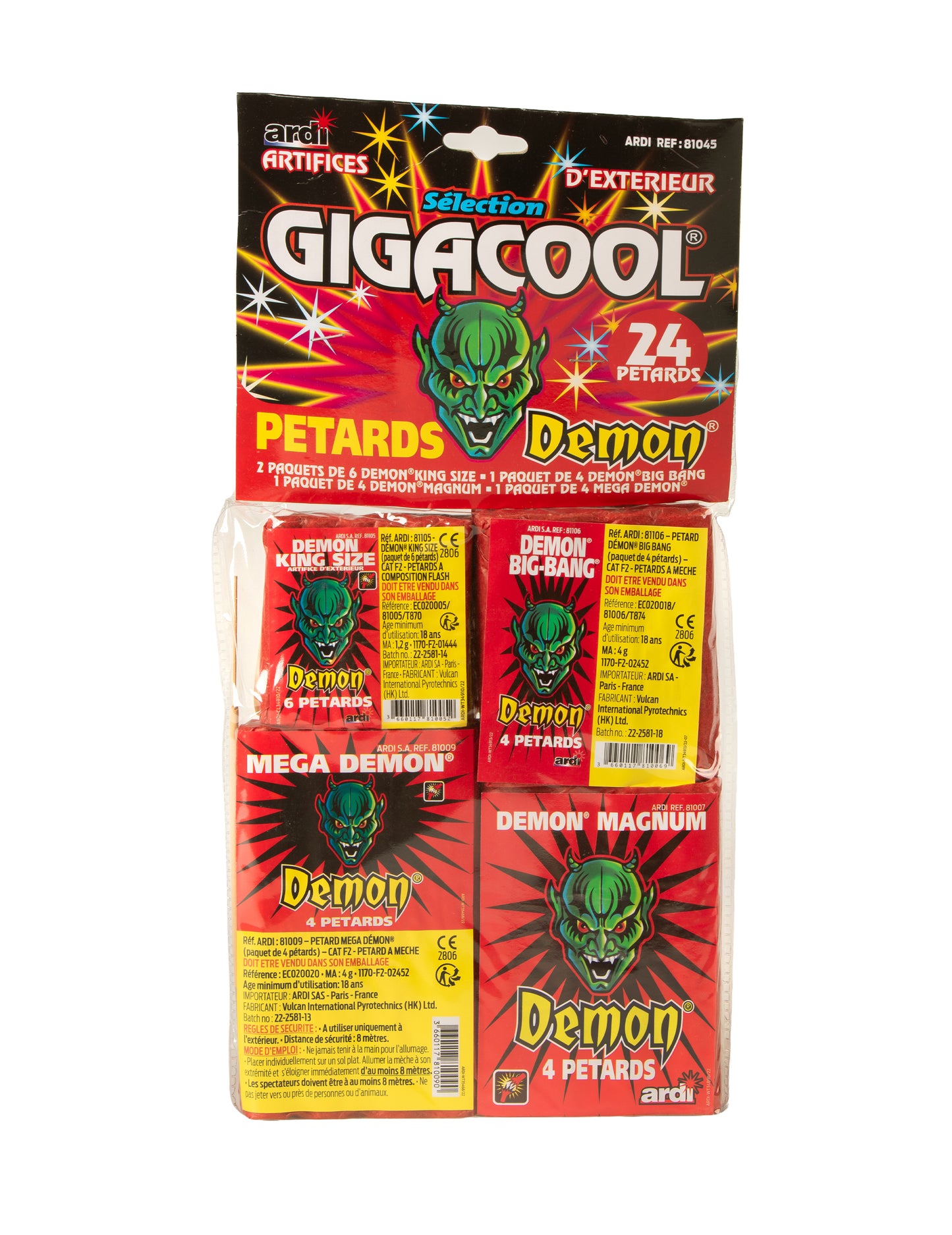 24 suurta Demon Giga Cool -paukkua