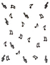 Confettis de table notes de musique pour fête en bois noir