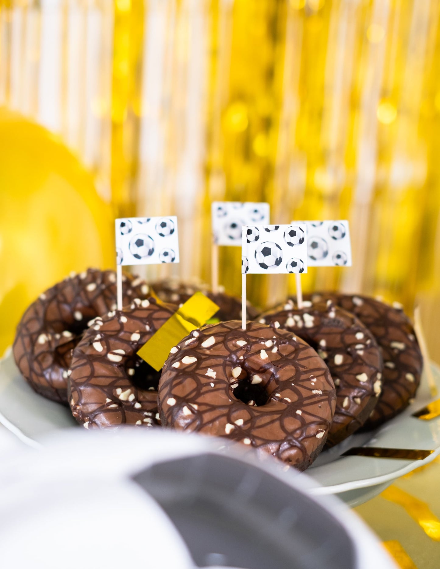 Mise en situation sur des donuts des Pics Foot party