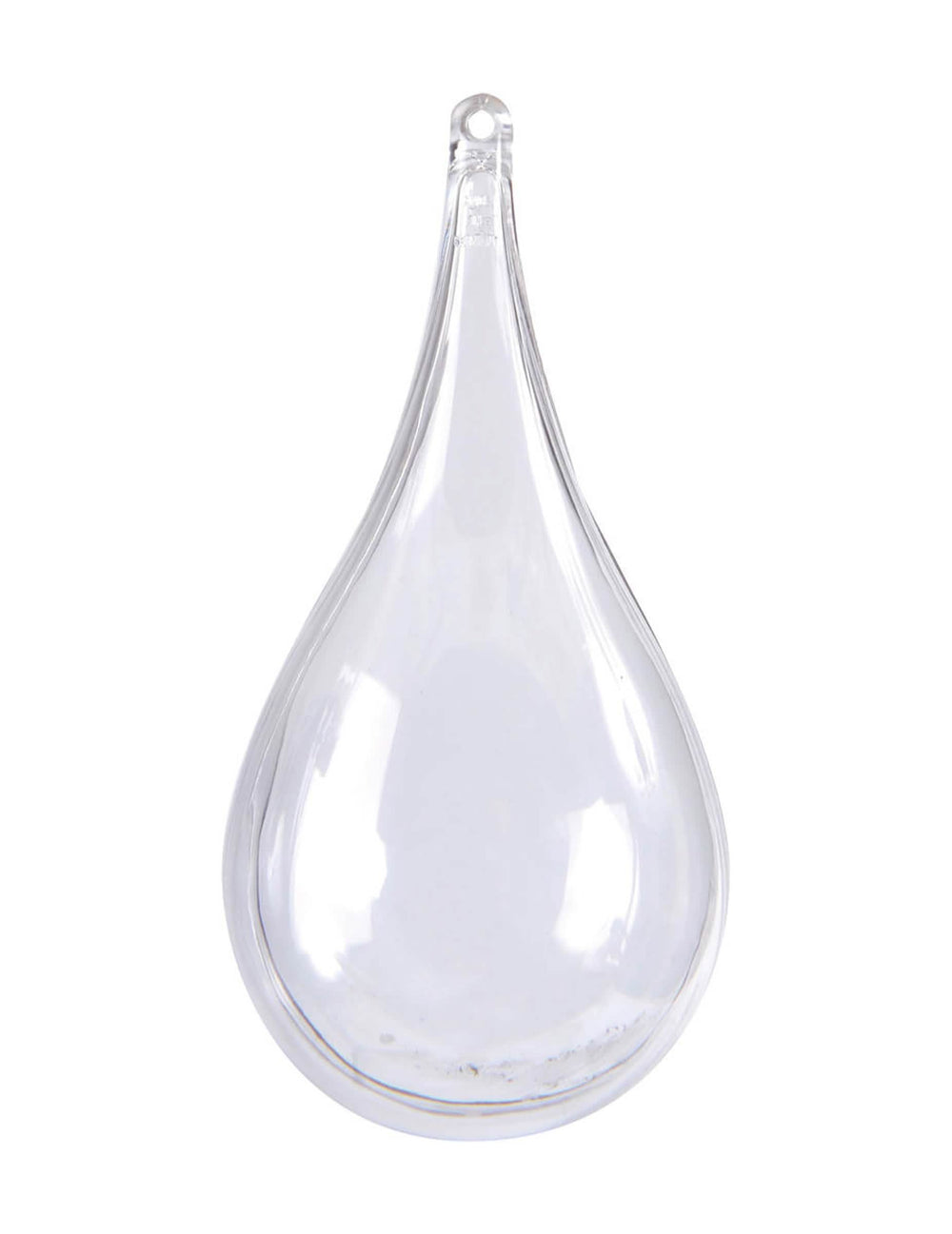 Contenant goutte d'eau à suspendre pour décoration de fête transparent