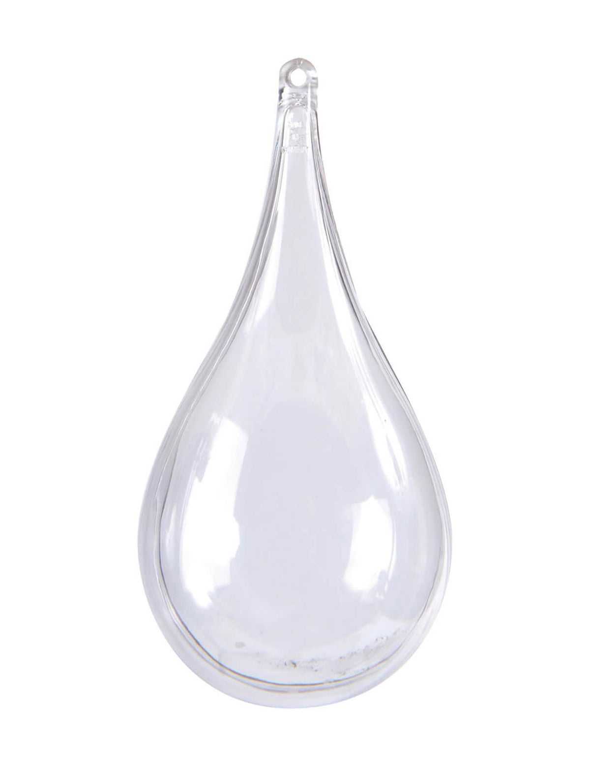 Contenant goutte d'eau à suspendre pour décoration de fête transparent