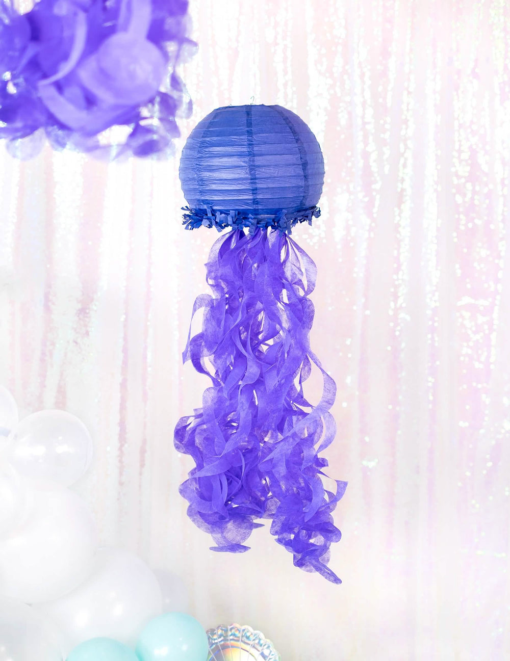 violetti paperinen meduusalyhty merenneidot-unelmat