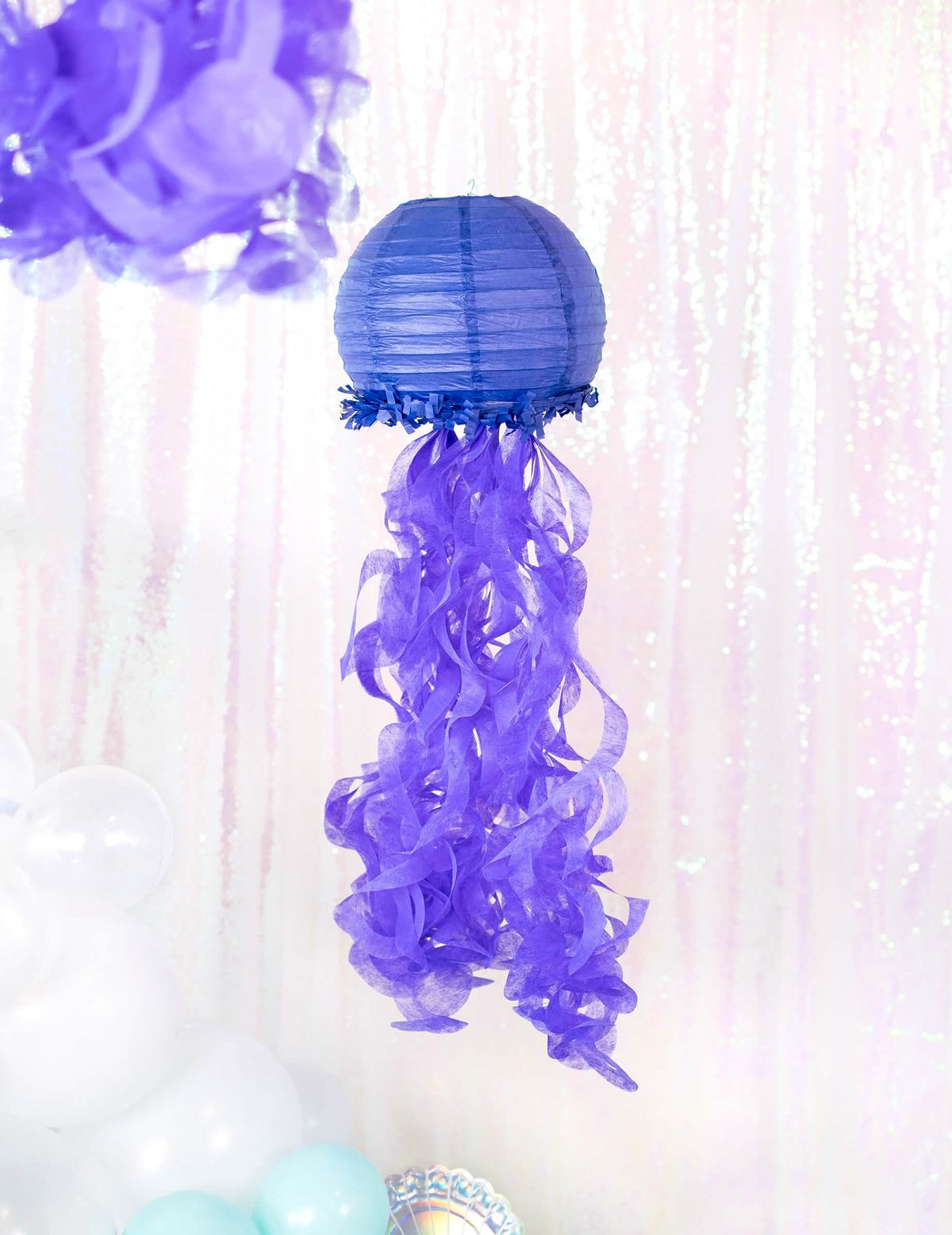 violetti paperinen meduusalyhty merenneidot-unelmat