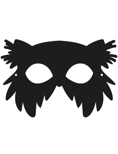 Silhouette d'un autre modèle du masque plat à gratter en carton oiseaux