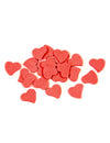 Confettis de table cœurs pour mariage en bois rouges
