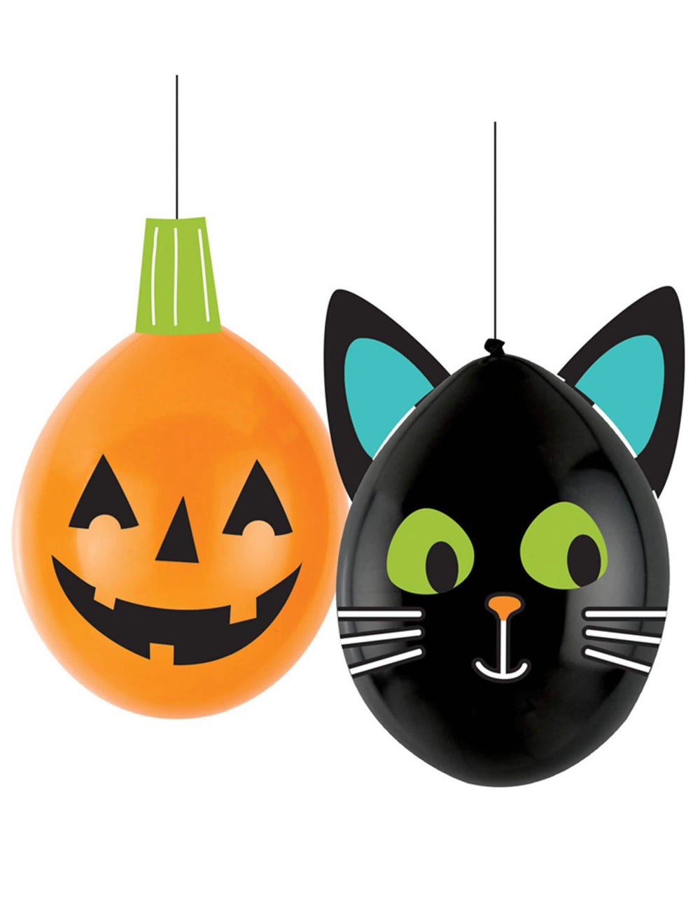 ilmapallot latex DIY halloween Friends juhliin oranssi ja musta kurpitsat ja kissat -kuvio