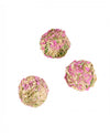Boules décoratives fleurs naturelles pour mariage champêtre blanches et roses