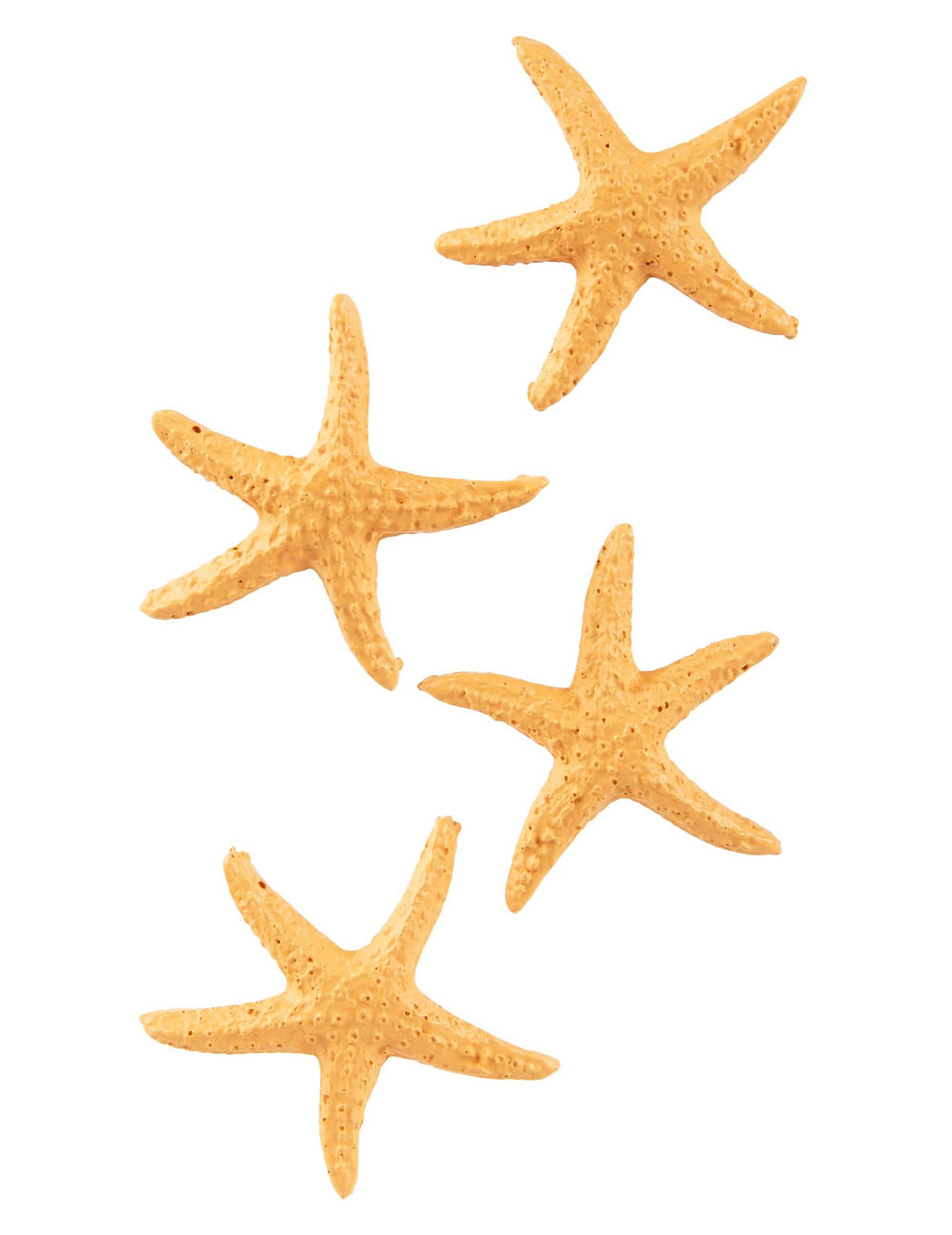 Étoiles de mer en résine décoration thème mer pour fête orange
