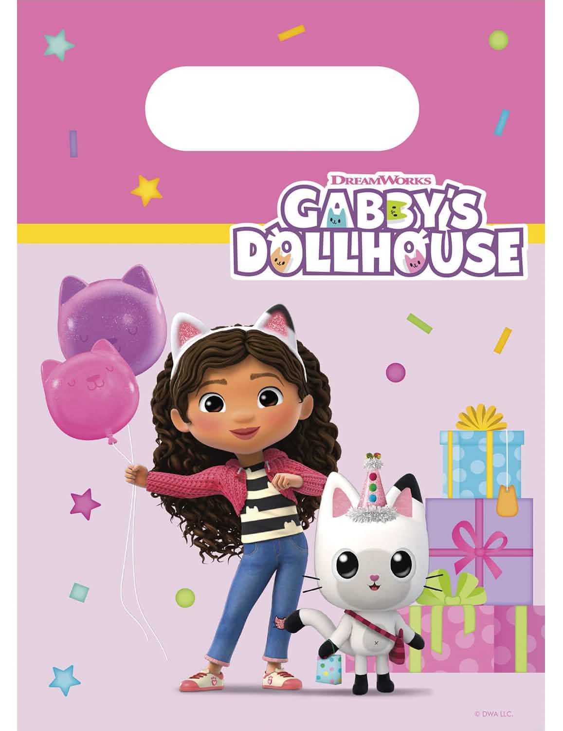 Sacs cadeaux Gabby et la maison magique pour enfant rose et violet
