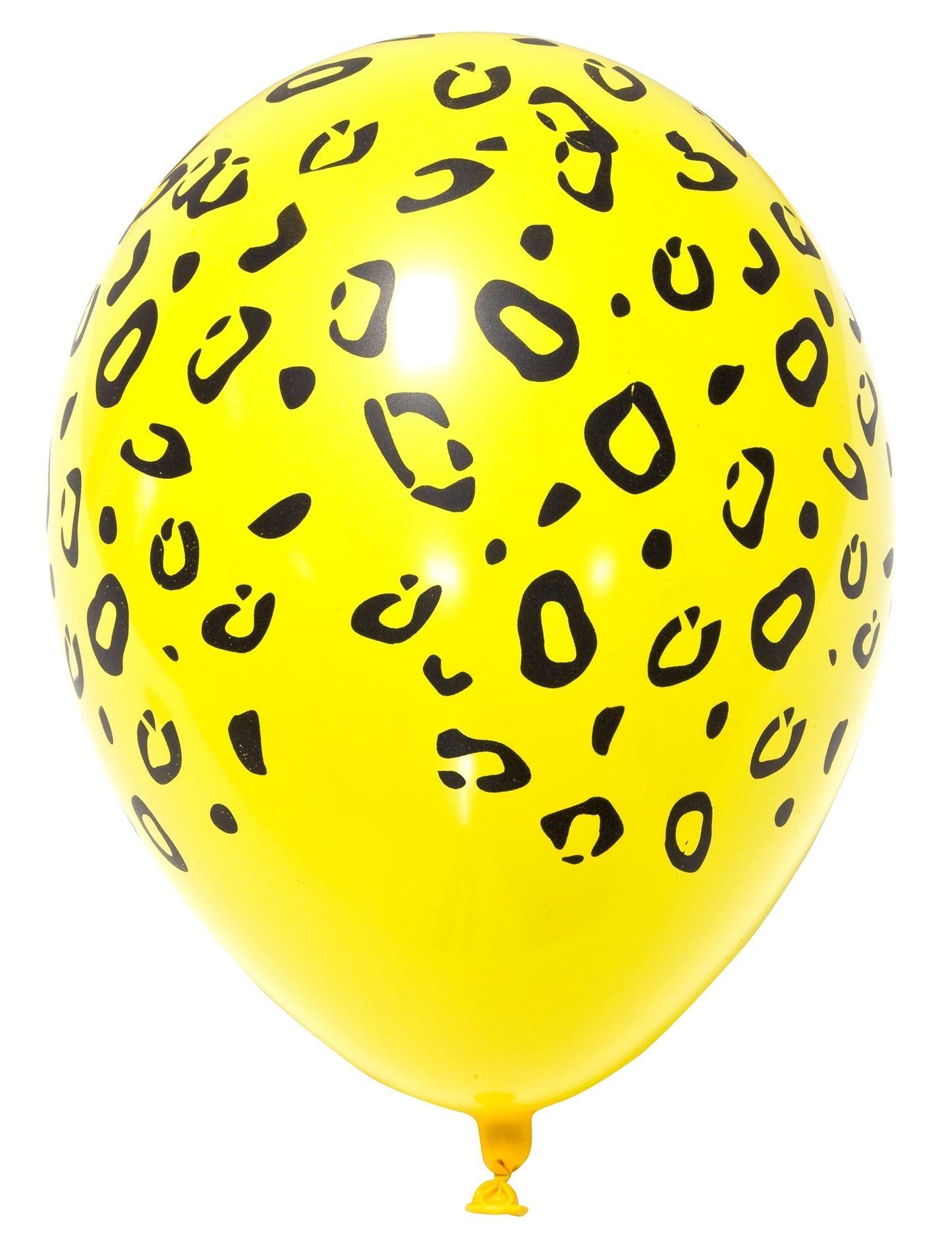Zoom sur le motif léopard du ballons en latex imprimé safari animaux de la savane