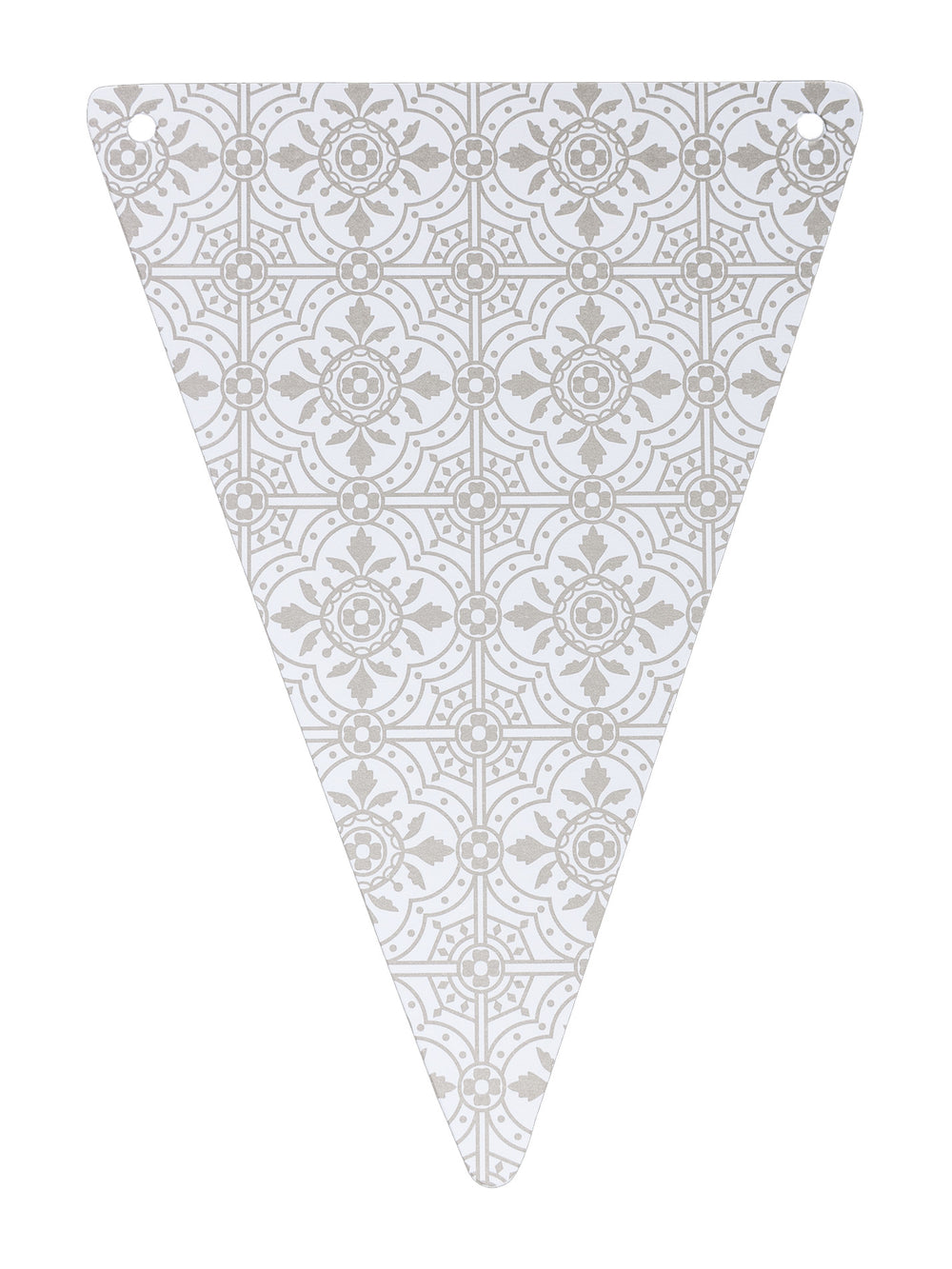 Fanions en carton carreaux de ciment pour décoration guirlande gris et blanc