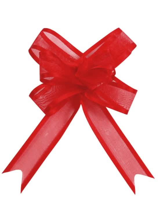 Mini organza-punainen rusetti