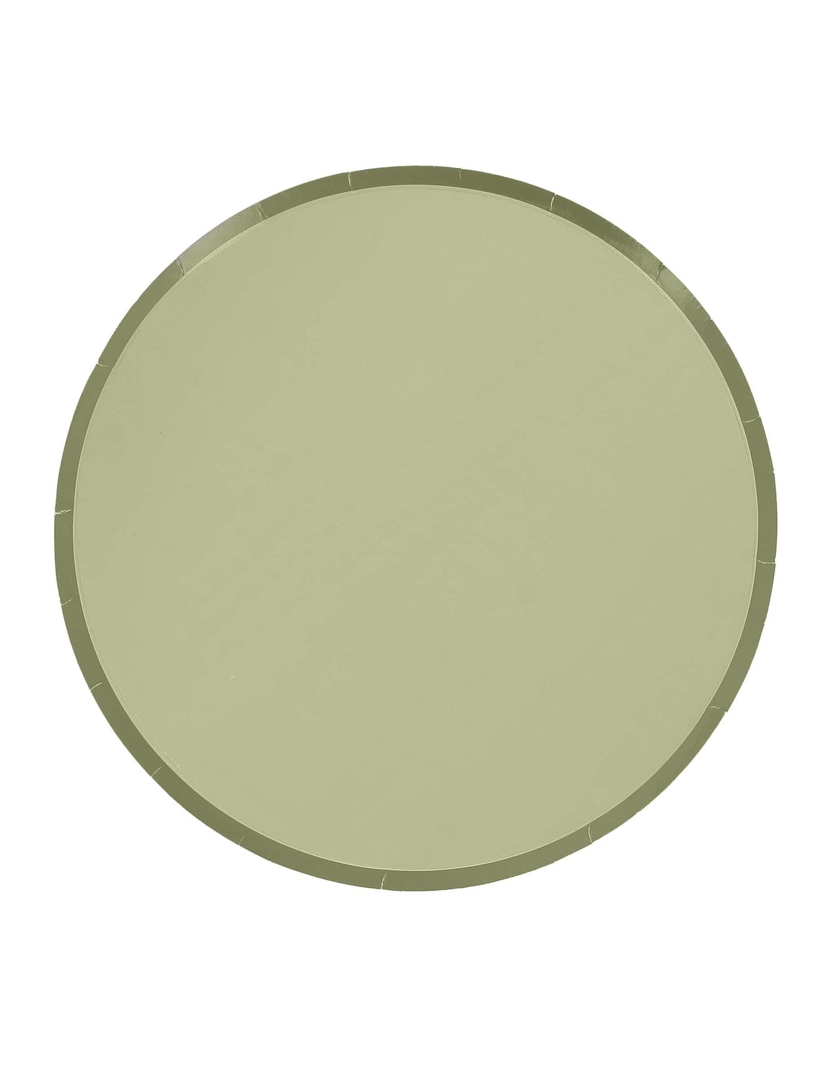 Assiettes en carton bi-color pour fête vert de gris et vert sauge