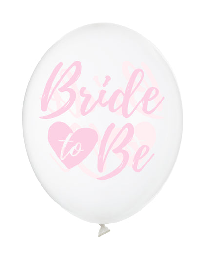 Ballons de décoration Bride to be pour EVJF transparents et roses