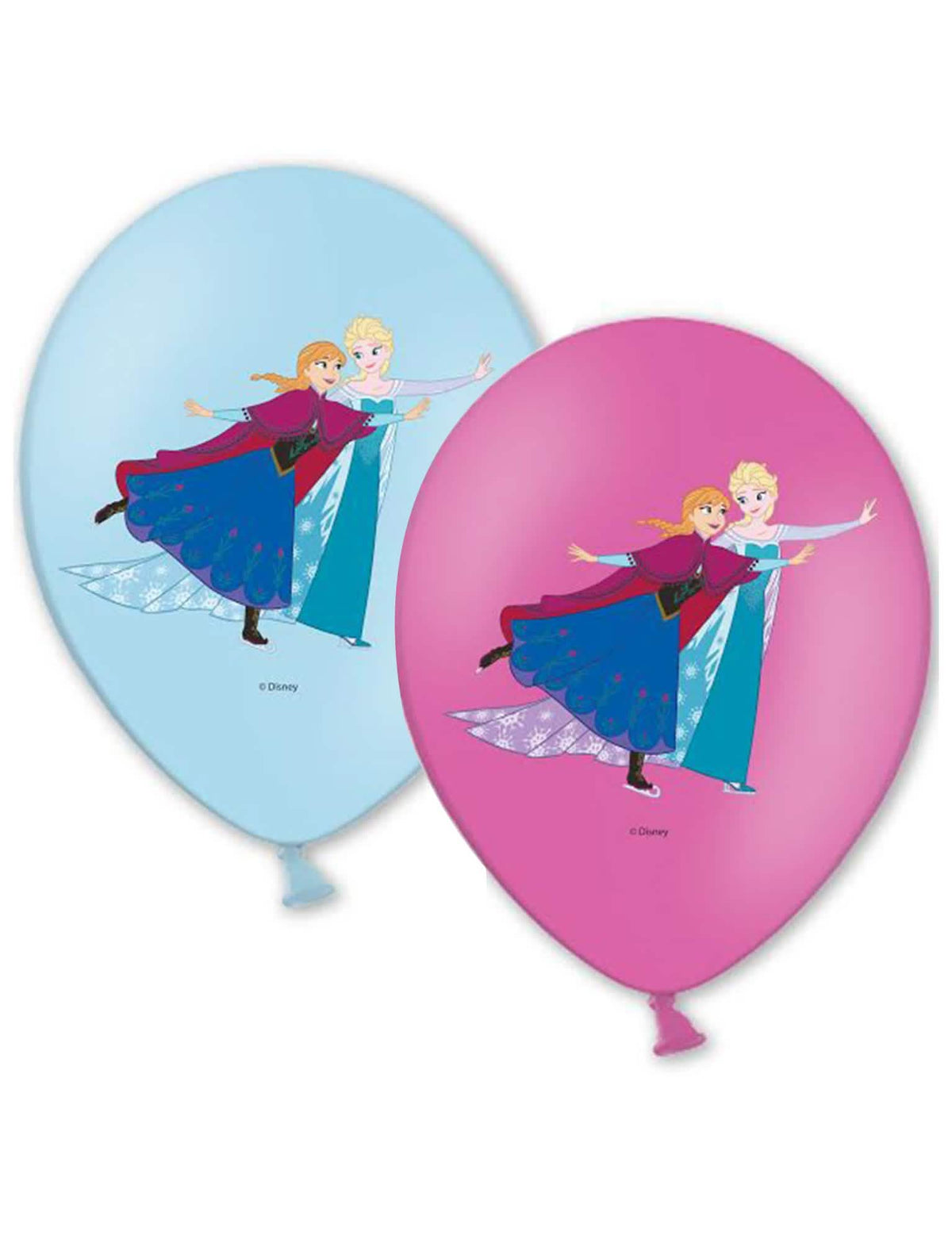 Frozen-ilmapallot lapsille, siniset ja vaaleanpunaiset