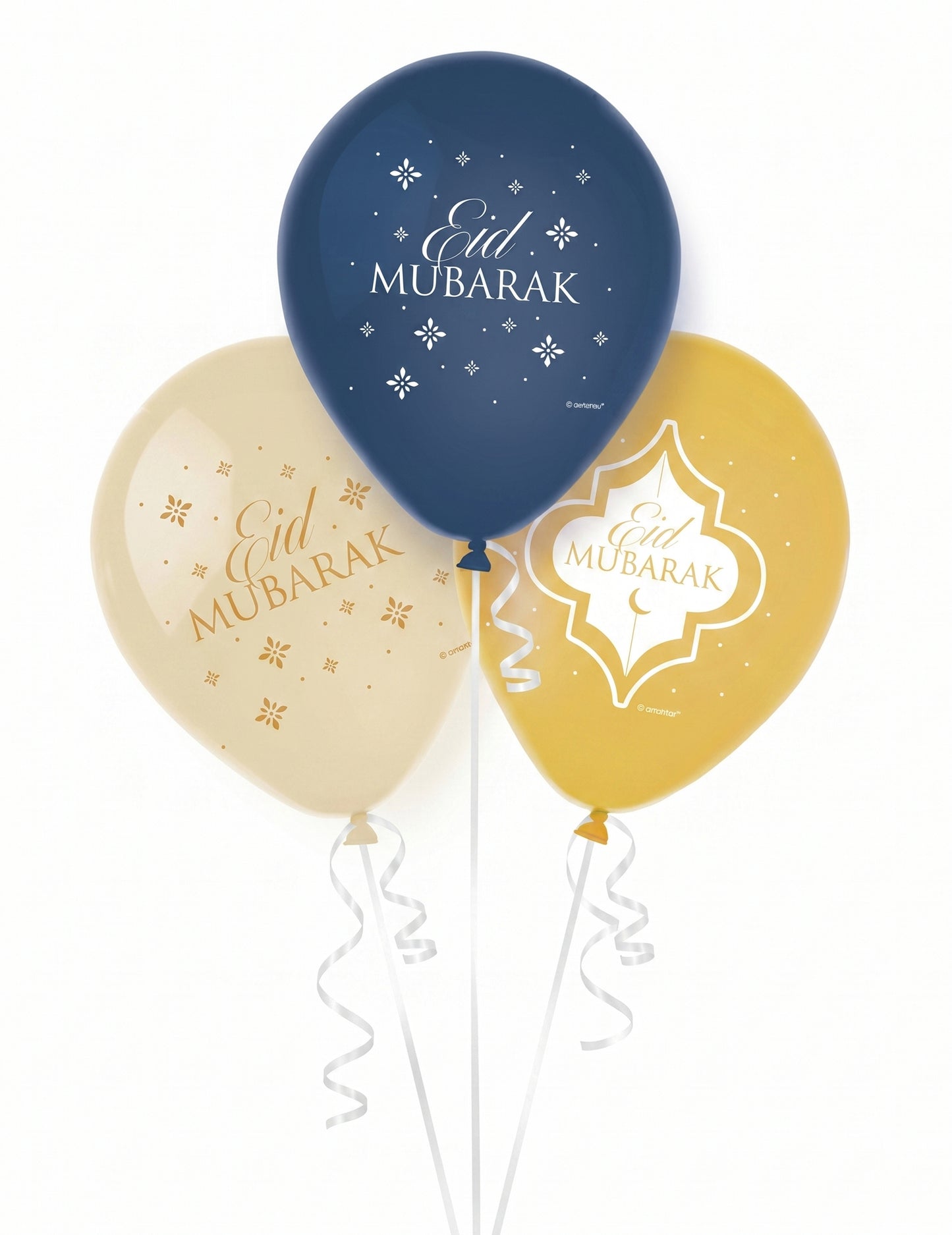 6 Eid Mubarak Lateksipalloa 27,5 cm Koriste