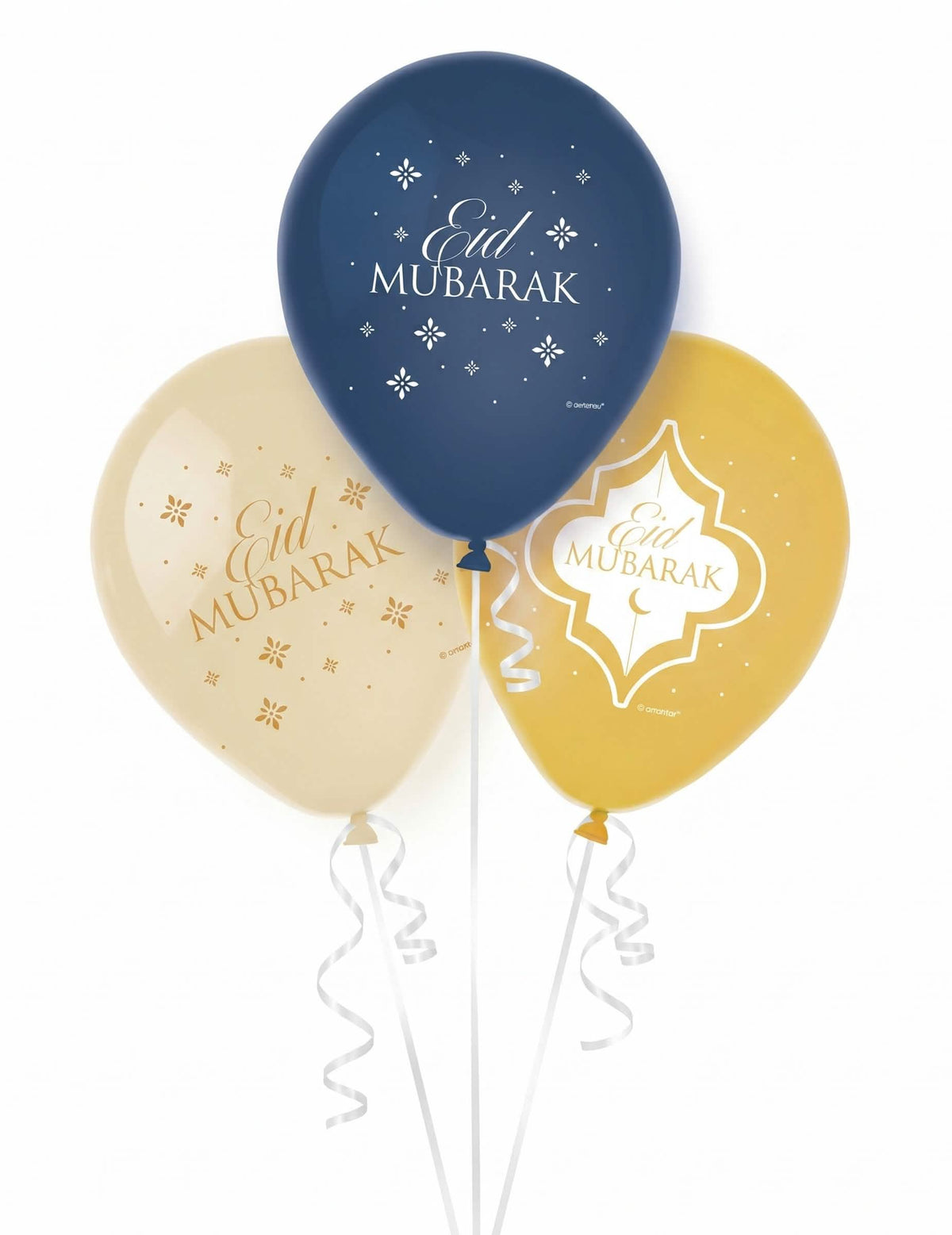 6 Eid Mubarak Lateksipalloa 27,5 cm Koriste