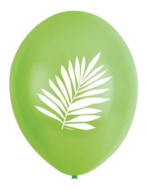 Ballon vert à motif feuille de palmier des ballons en latex tropical chic