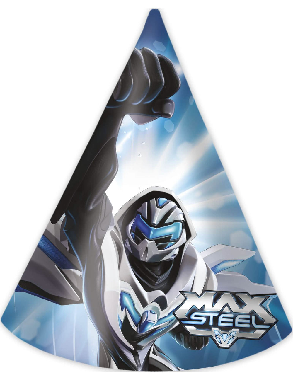 Juhlahattu Max Steel lapsille sininen ja valkoinen