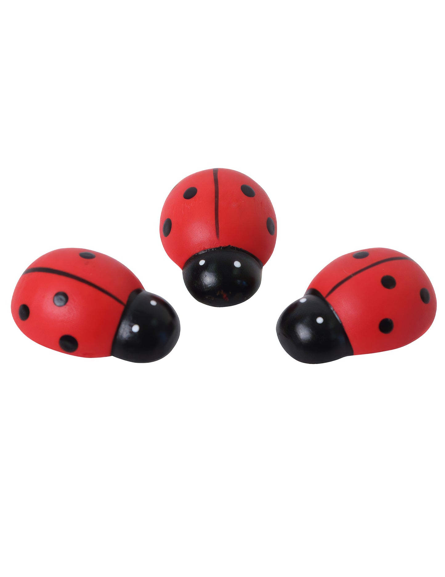 6 koristeellista puista leppäkerttua 3 cm, itseliimautuva