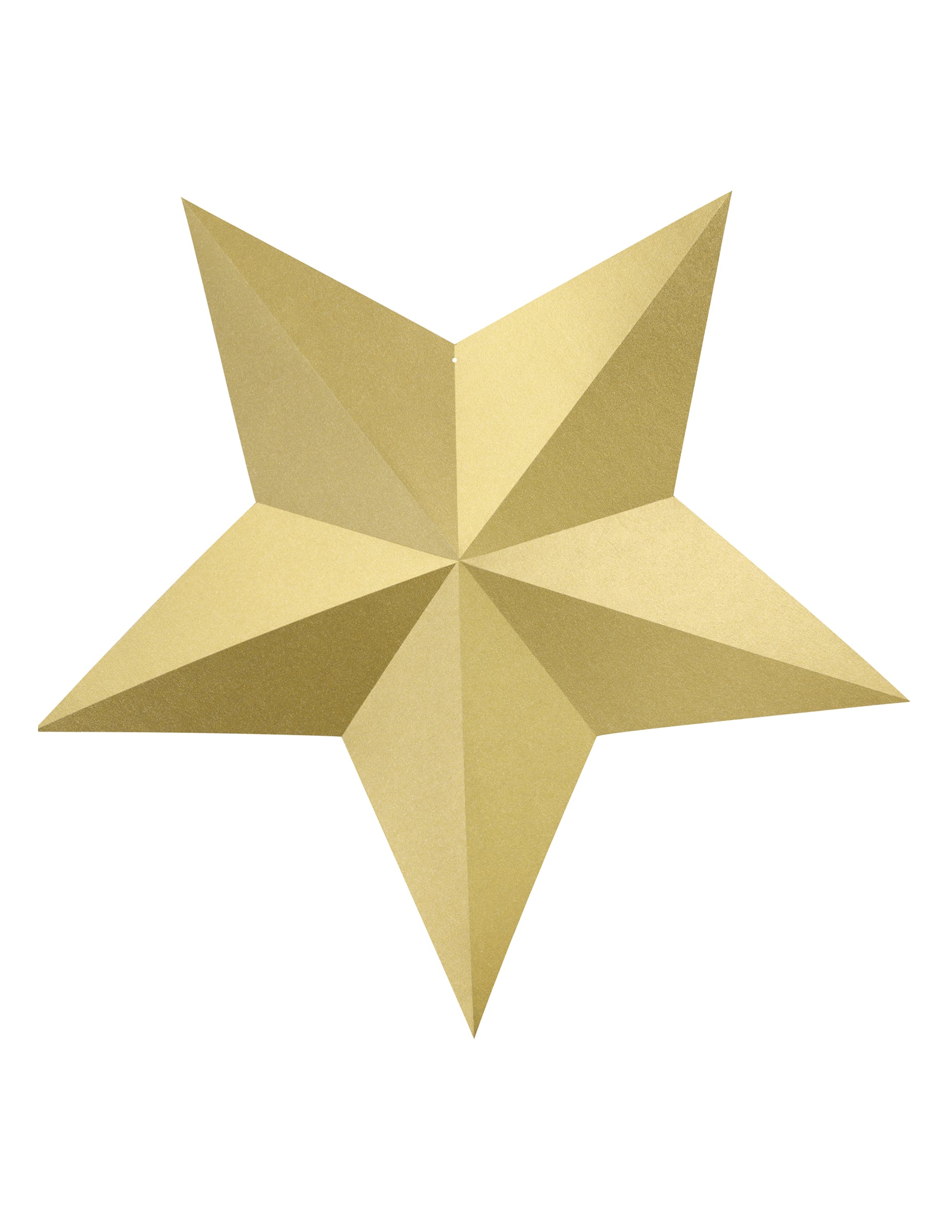 Etoile à suspendre 3D Noël pour décoration dorée