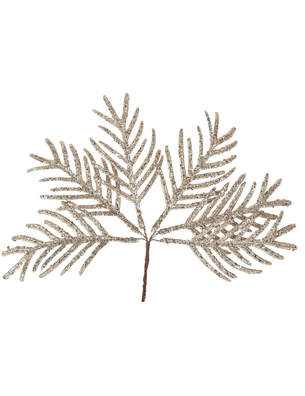 Feuilles tropicales sur tige pour décoration de fête paillettes champagne