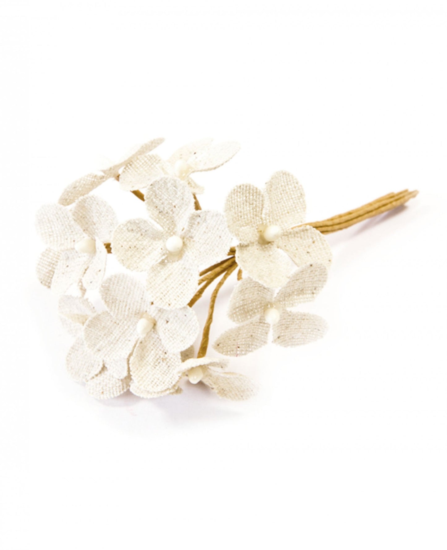 Fleurs artificielles en toile pour décoration ivoire