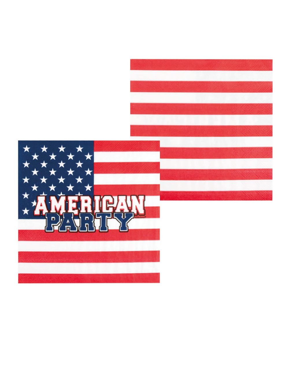 American party servettien punaisen ja valkoisen raidatiedon yksityiskohdat