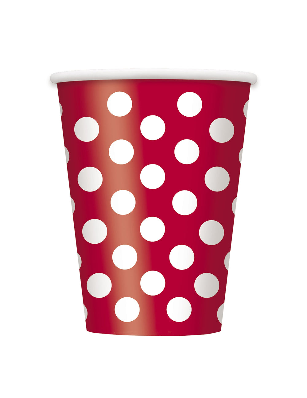 Gobelets rouges à pois blancs pour fête