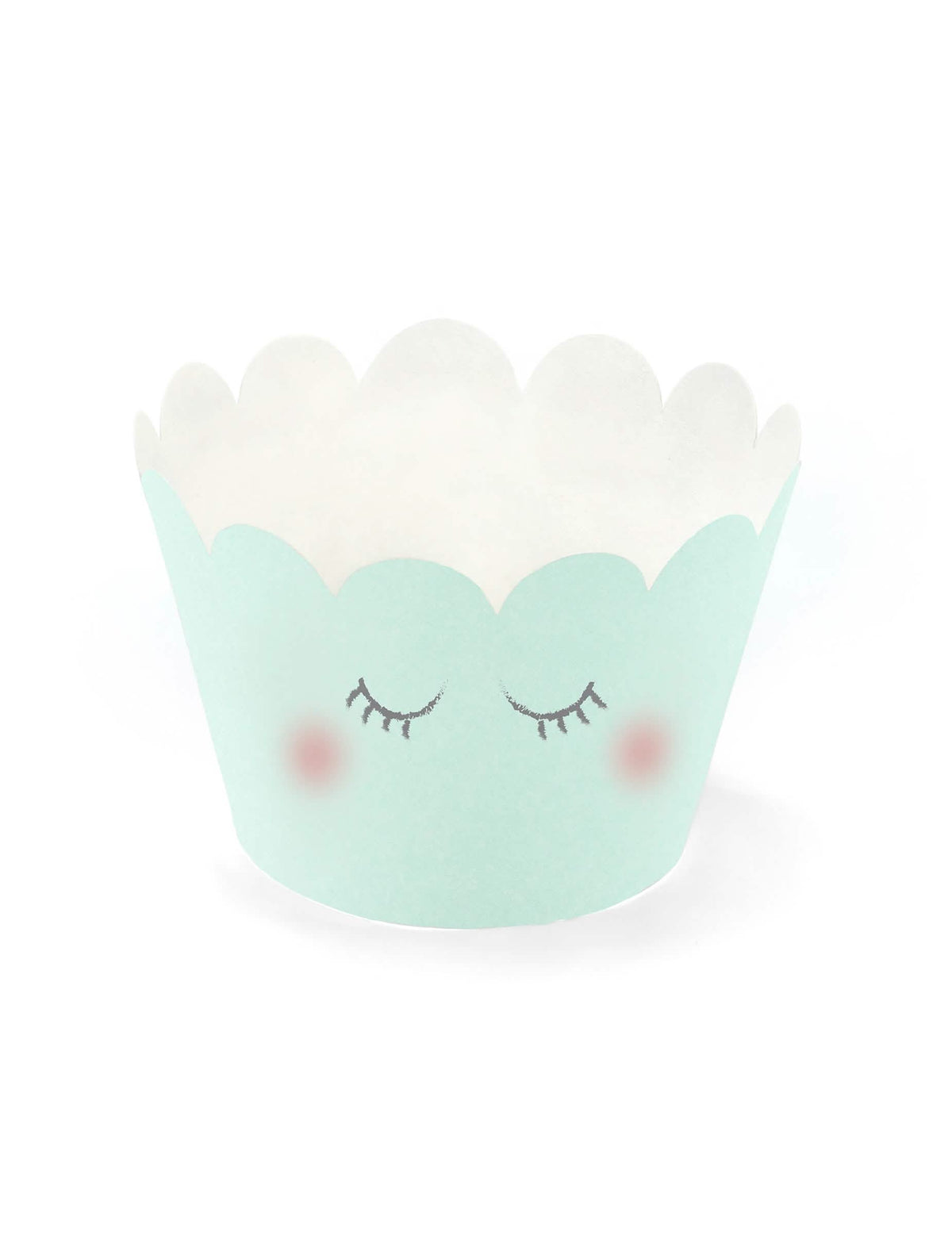 Vue du modèle vert pastel avec cils des habillages à cupcake licorne pastel