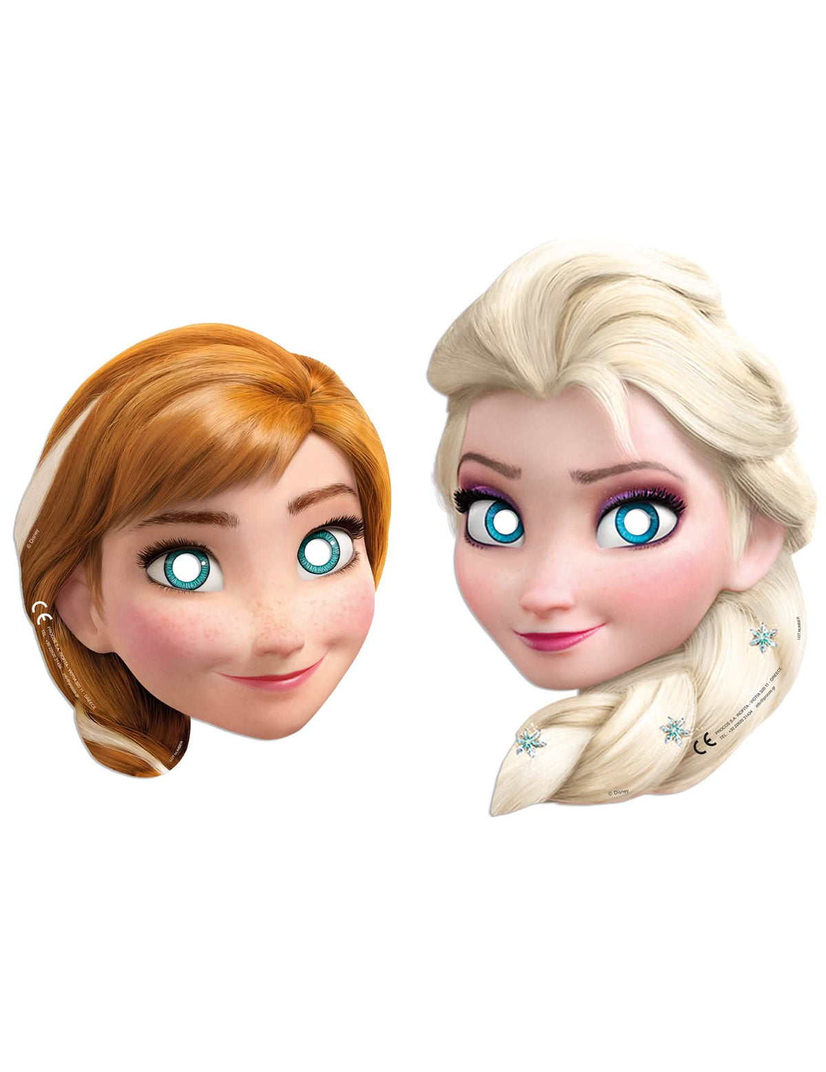 6 naamiota kartongista Frozen Idyllic Wonder lapsille Elsa ja Anna
