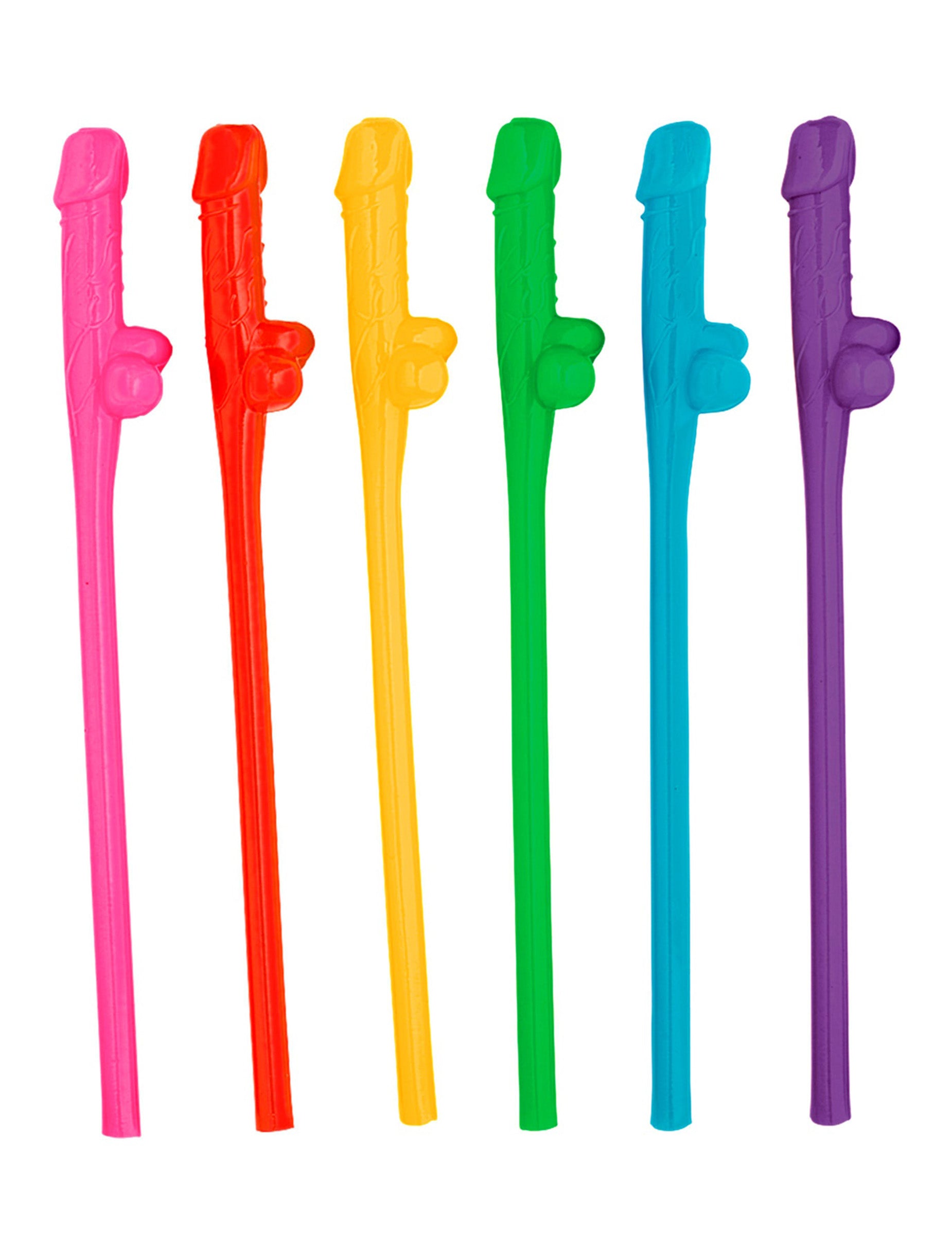 Pailles coquines pour adulte multicolores