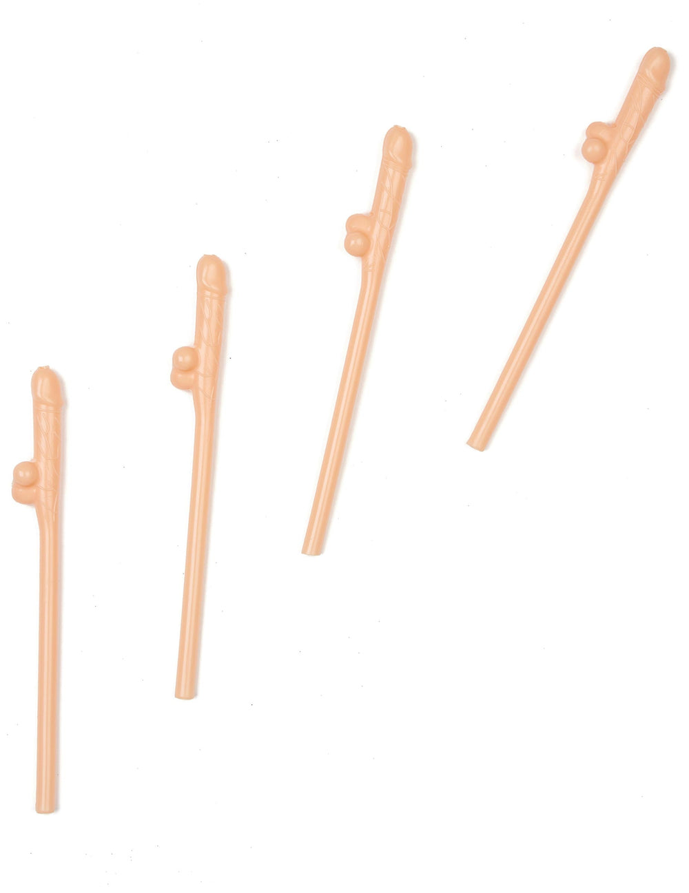 Lot de 6 pailles coquines zizi pour adulte couleur chair