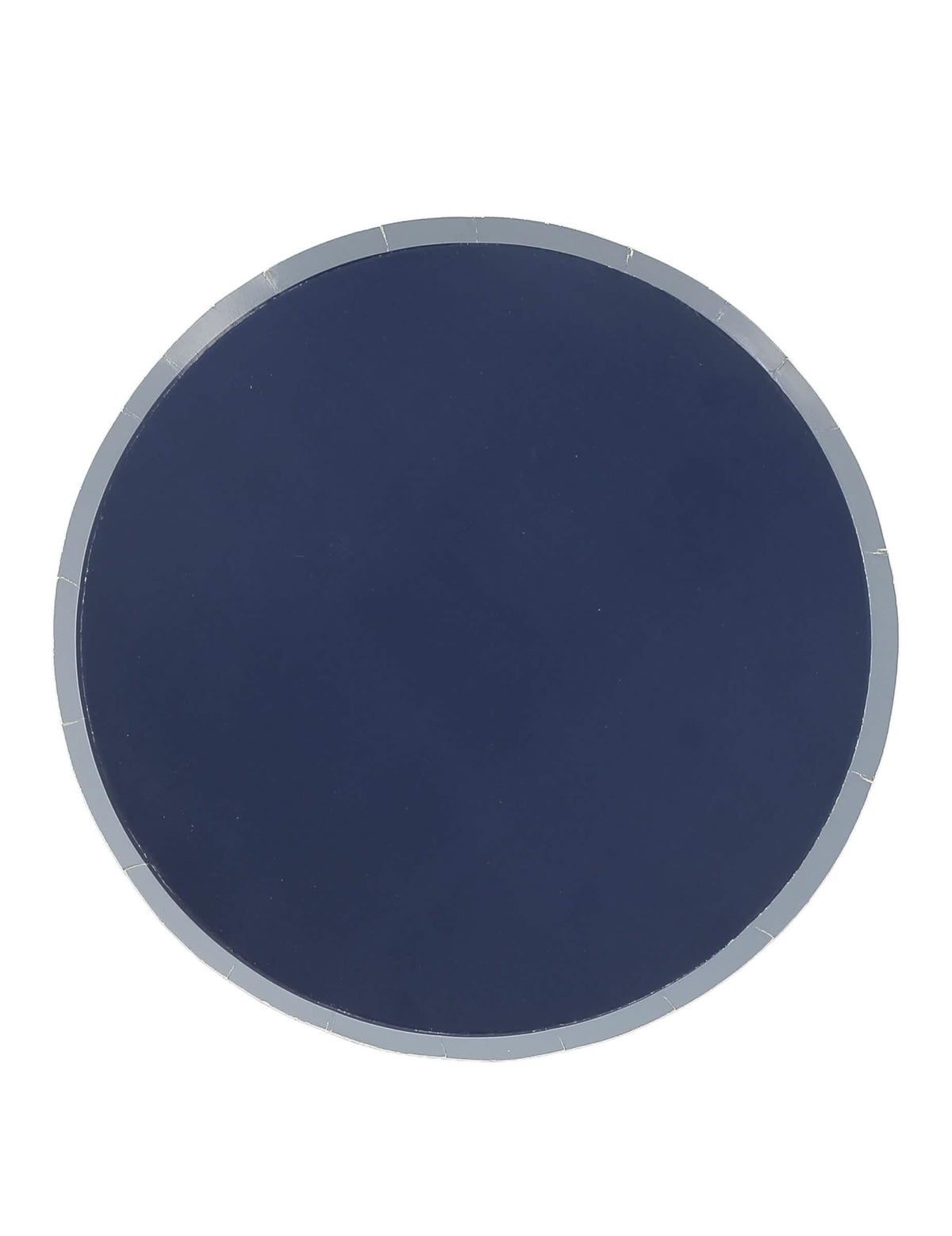 Petites assiettes en carton de fête bleu marine et bleu orage