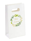Sachets goodies bébé d'amour eucalyptus pour baby shower blanc avec dorure or