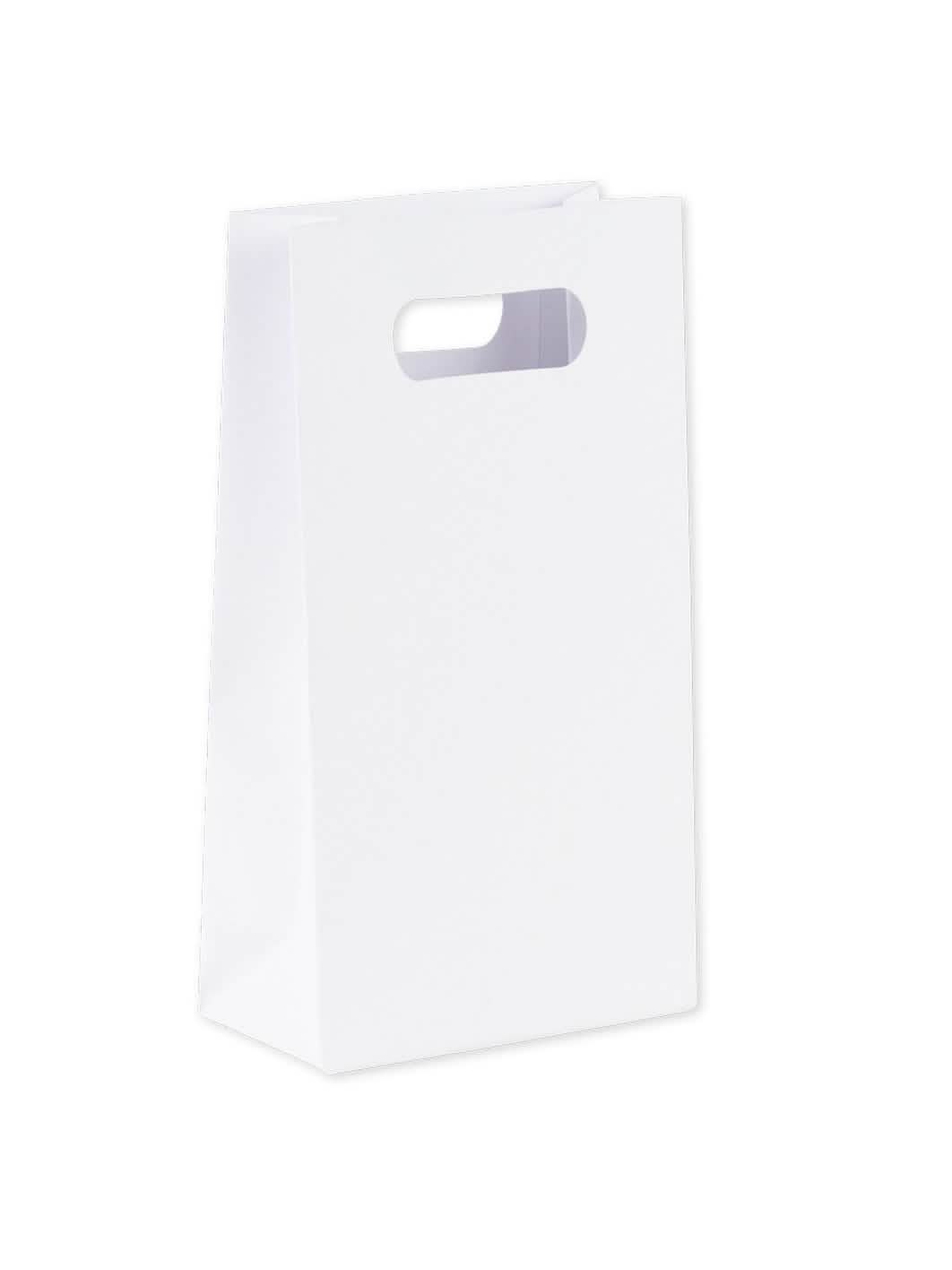 Mise en situation avec poignée découpée du sachet en papier mariage
