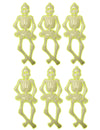 Lot de 6 petits squelettes Halloween pour décoration phosphorescents