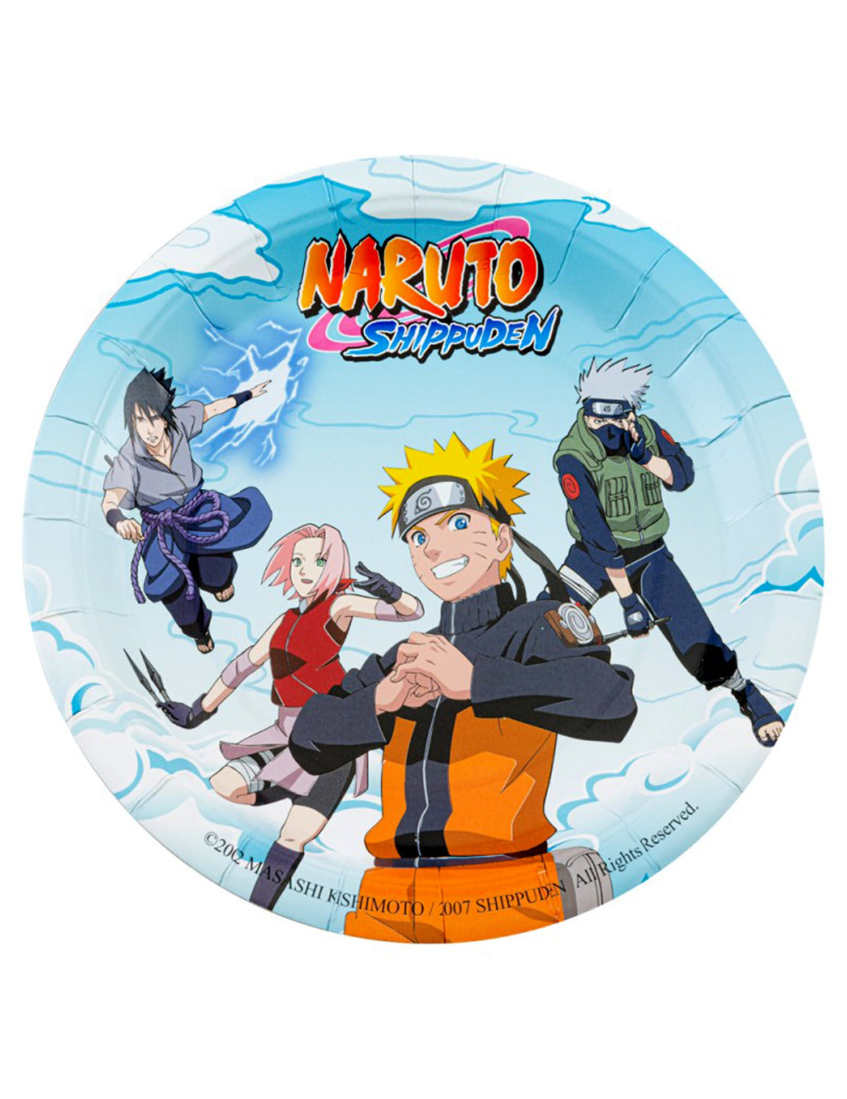 8 Naruto Shippuden™ pahvilautasta 23 cm