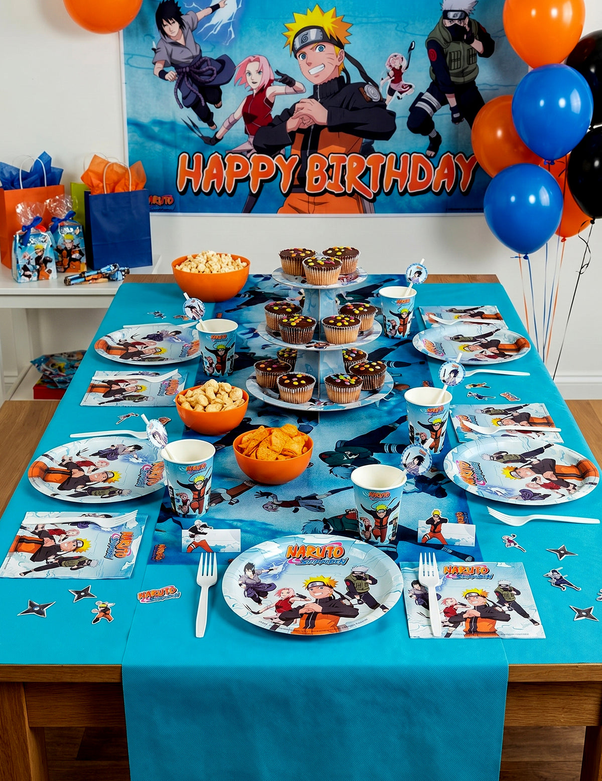 8 Naruto Shippuden™ pahvilautasta 23 cm