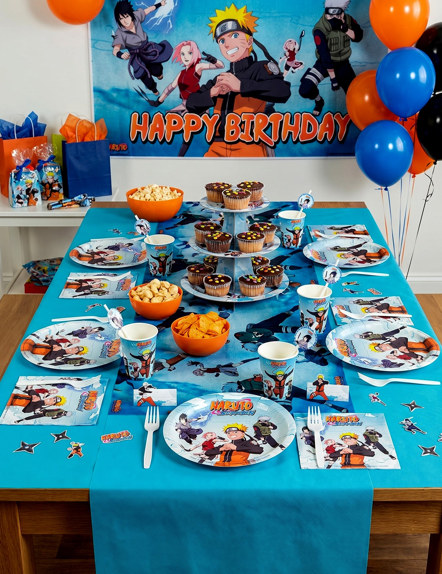 8 lautasta 23 cm kartonki Naruto Shippuden™