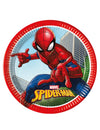 Assiettes en carton Spiderman Fighter pour enfant rouge et bleu