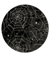 Assiettes en carton toile d'araignée pour Halloween noir et blanc avec étoiles