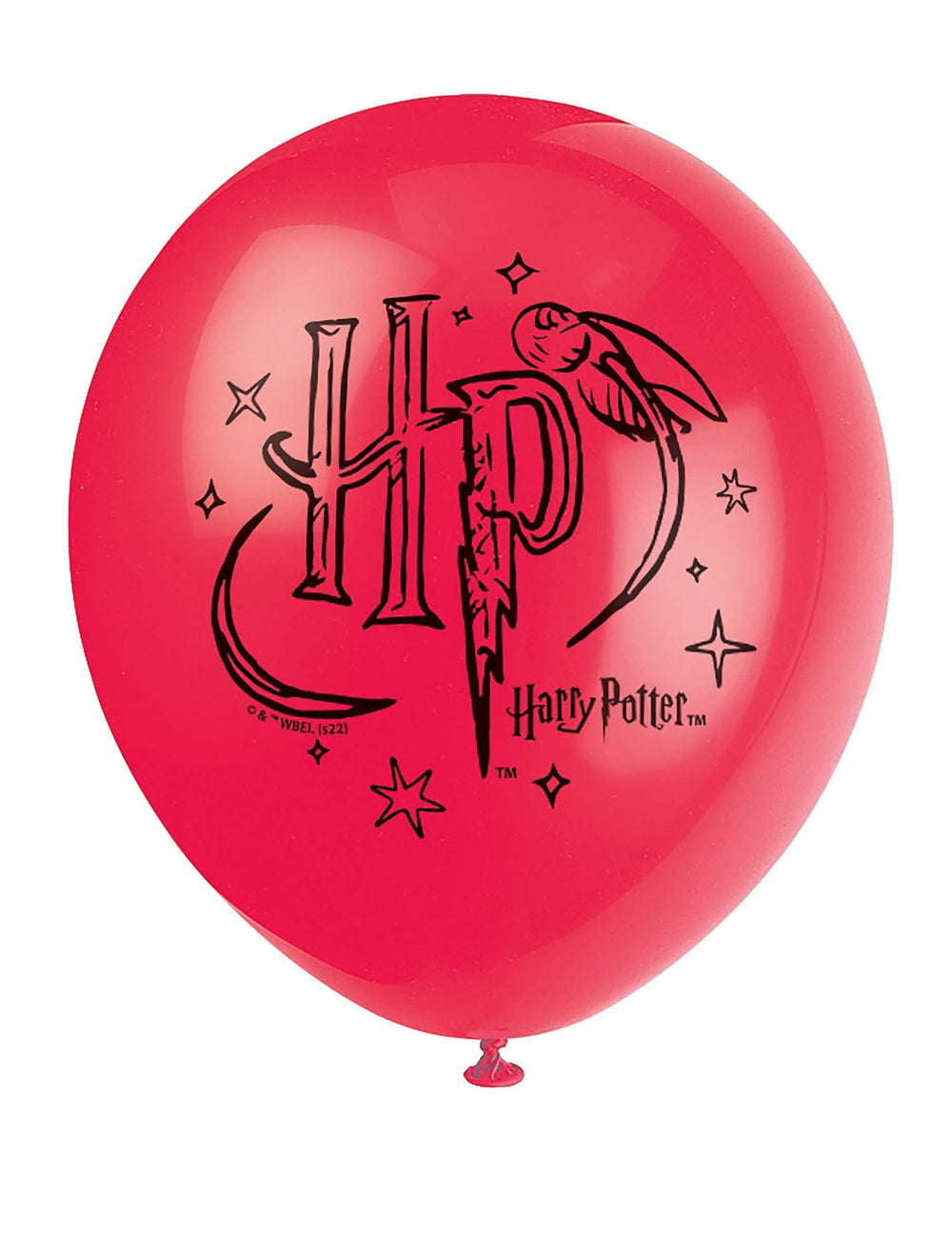 Lähikuva Harry Potterin punaisesta ilmapallosta, joka on lateksisia ilmapalloja