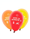 8 ballons en latex vive la retraite pour adulte multicolores