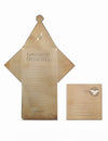Invitations avec enveloppes apprenti sorcier pour enfant beige effet vieux parchemin