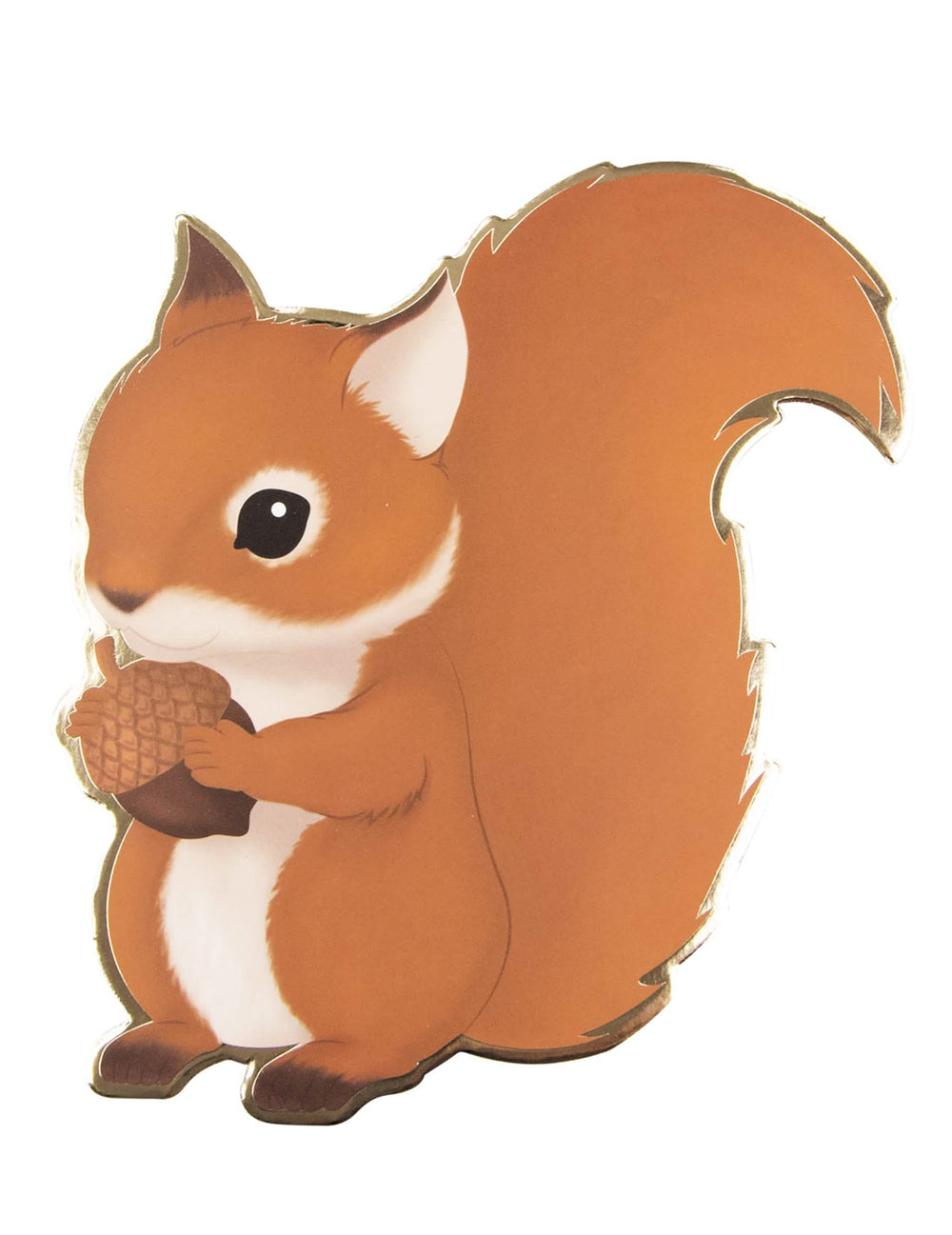 Invitations woodland écureuil orange et marron animaux des bois tenant un gland